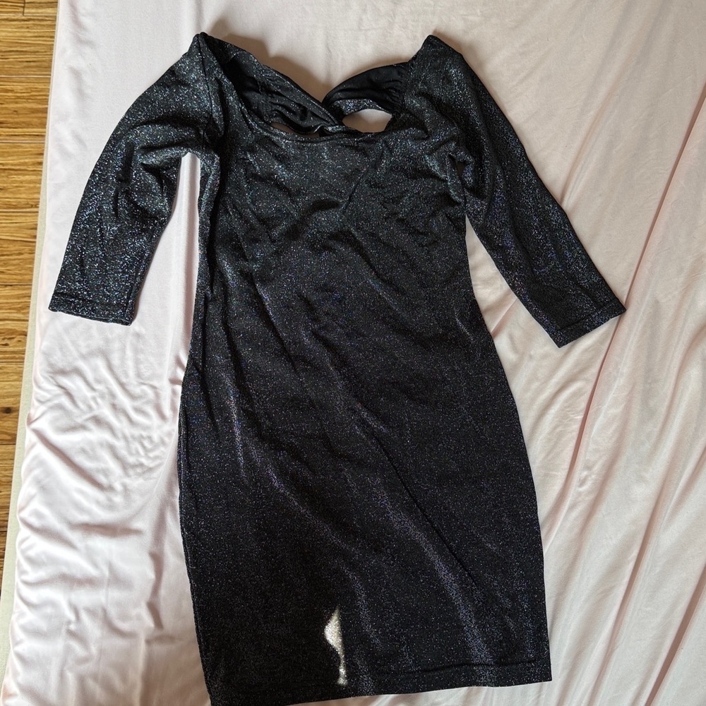 MINKPINK Black Sparkle Dress
